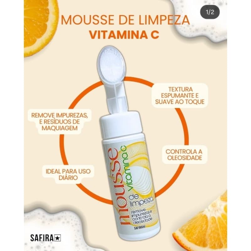 Mousse de Limpeza Vitamina C Safira