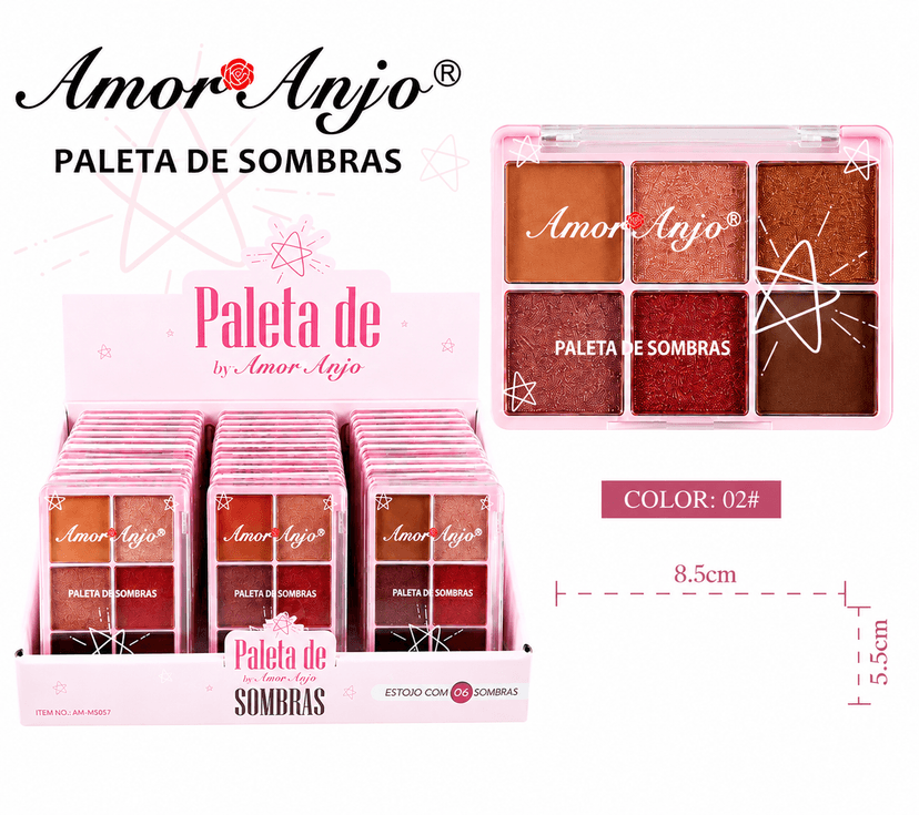 Paleta de Sombras Colorida Amor Anjo AM-MS057