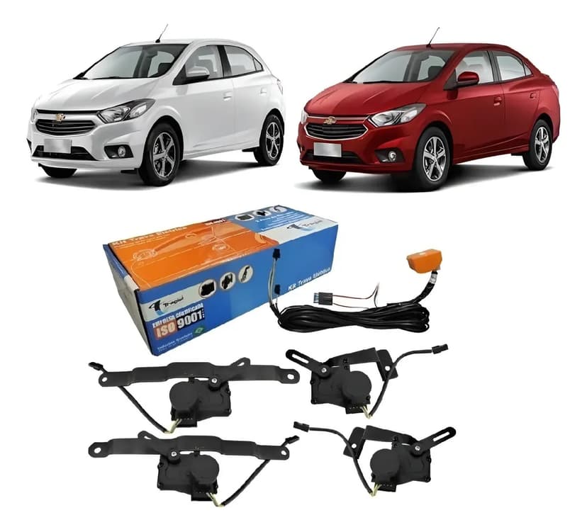 Kit Trava Elétrica Tragial P/ Onix E Prisma 2013 A 2019 4p