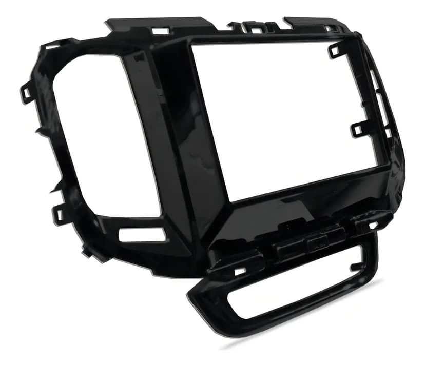 Moldura Painel 2 Din para Fiat Toro 2016 a 2021 Fiamon Black Piano