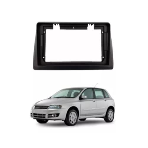 Moldura Fiat Stilo 2 Din 9 Polegadas Preta 2003 A 2011
