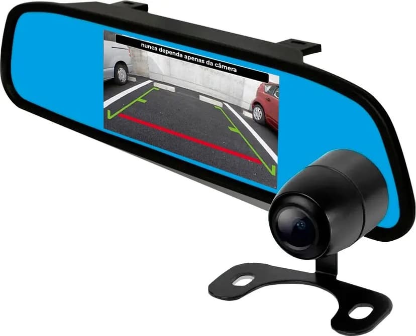 RETROVISOR COM CAMERA REDONDA